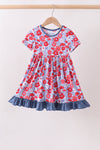 Blue Floral Bamboo Dress