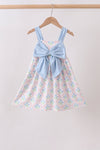 Blue Hydrangea Bow Dress