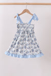 Blue Beach Smocked Dress