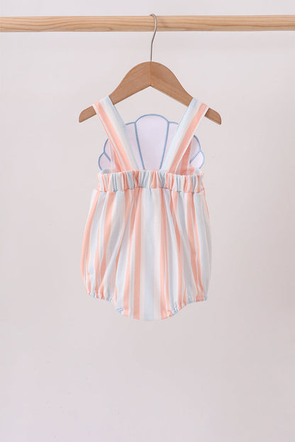 Seashell Stripe Appliqué Bubble