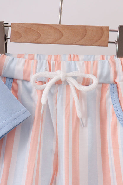Seashell Stripe Embroidered Set