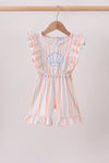Seashell Stripe Appliqué Jumpsuit