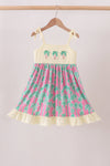 Palm Tree Embroidered Dress