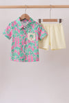 Palm Tree Embroidered Set