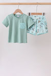 Green Duck Pocket Shorts Set