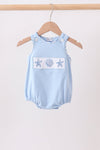 Blue Shells Embroidered Bubble