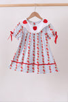 Red Apple Embroidered Dress