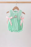 Green Butterfly Smocked Lace Bubble