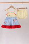 Blue Crab Applique Bloomer Set