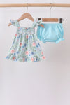 Floral Smocked Bloomer Set