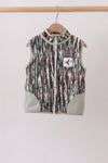 Camo Duck Embroidered Zip Vest
