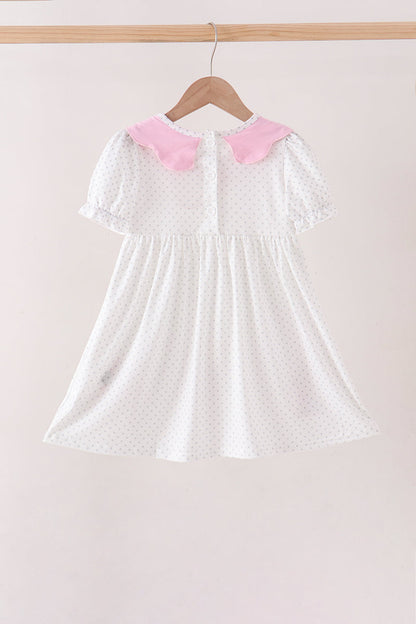 Pink Prayer Embroidery Dress