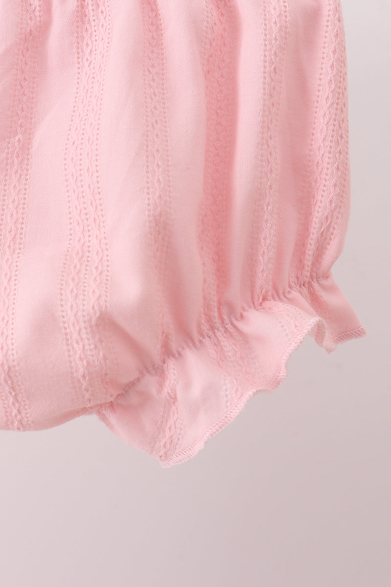 Pink Lace Jacquard Bloomer Set