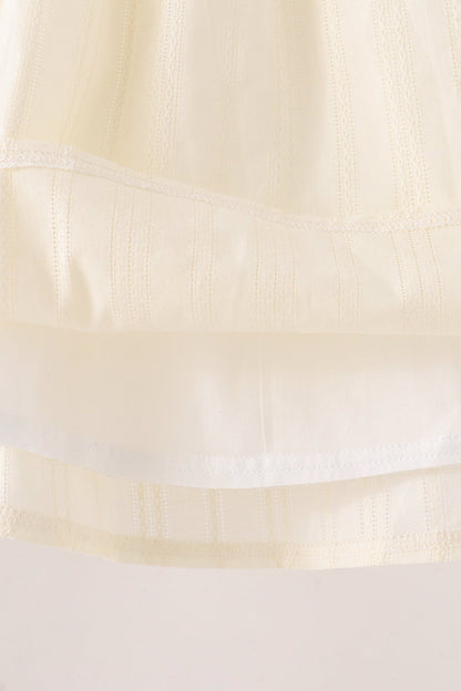 Beige Jacquard Lace Dress