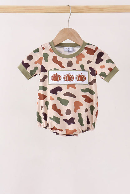Camouflage Pumpkin Embroidery Bubble