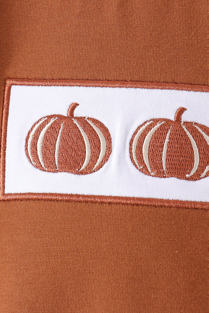 Camouflage Pumpkin Embroidery Shorts Set