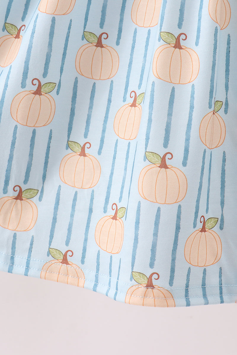 Blue Pumpkin Embroidery Ruffle Dress
