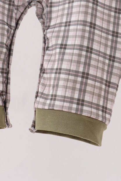 Oat Olive Plaid Romper