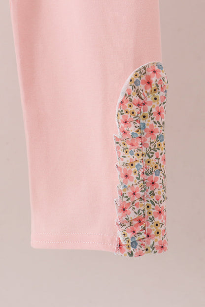 Floral Smocked Lace Pants Set