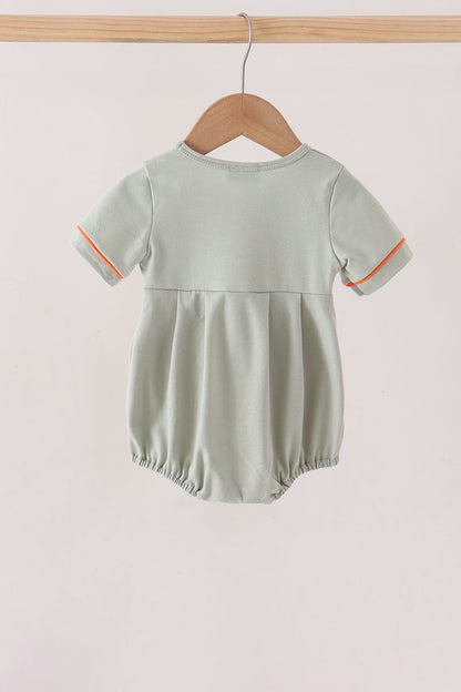 Green Pumpkin Smocked Bubble