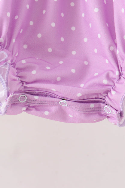 Purple Bucket Candy Embroidery Ruffle Bubble
