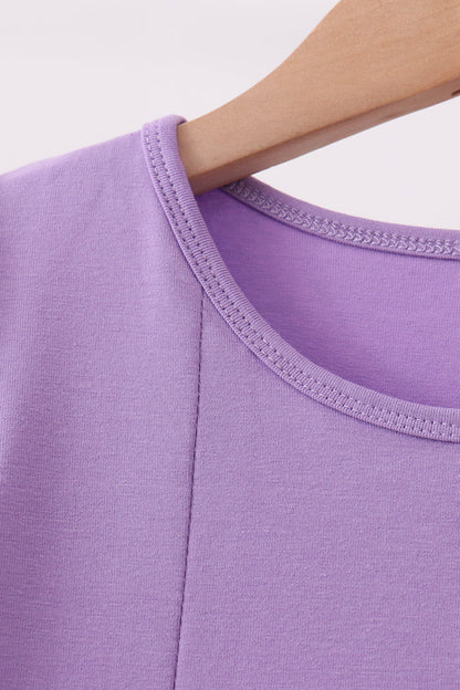 Purple witch applique dress