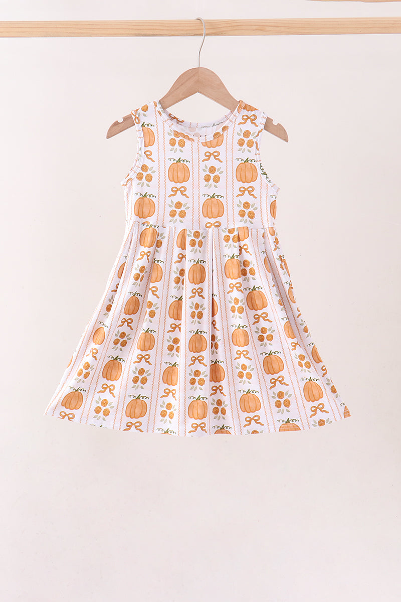 Pumpkin Bow Bamboo Dress