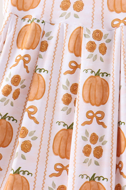 Pumpkin Bow Bamboo Dress