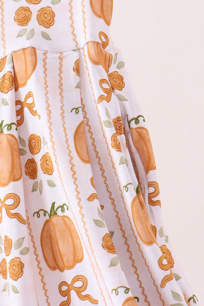 Pumpkin Bow Bamboo Dress