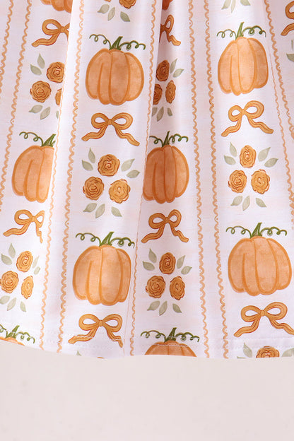 Pumpkin Bow Bamboo Dress