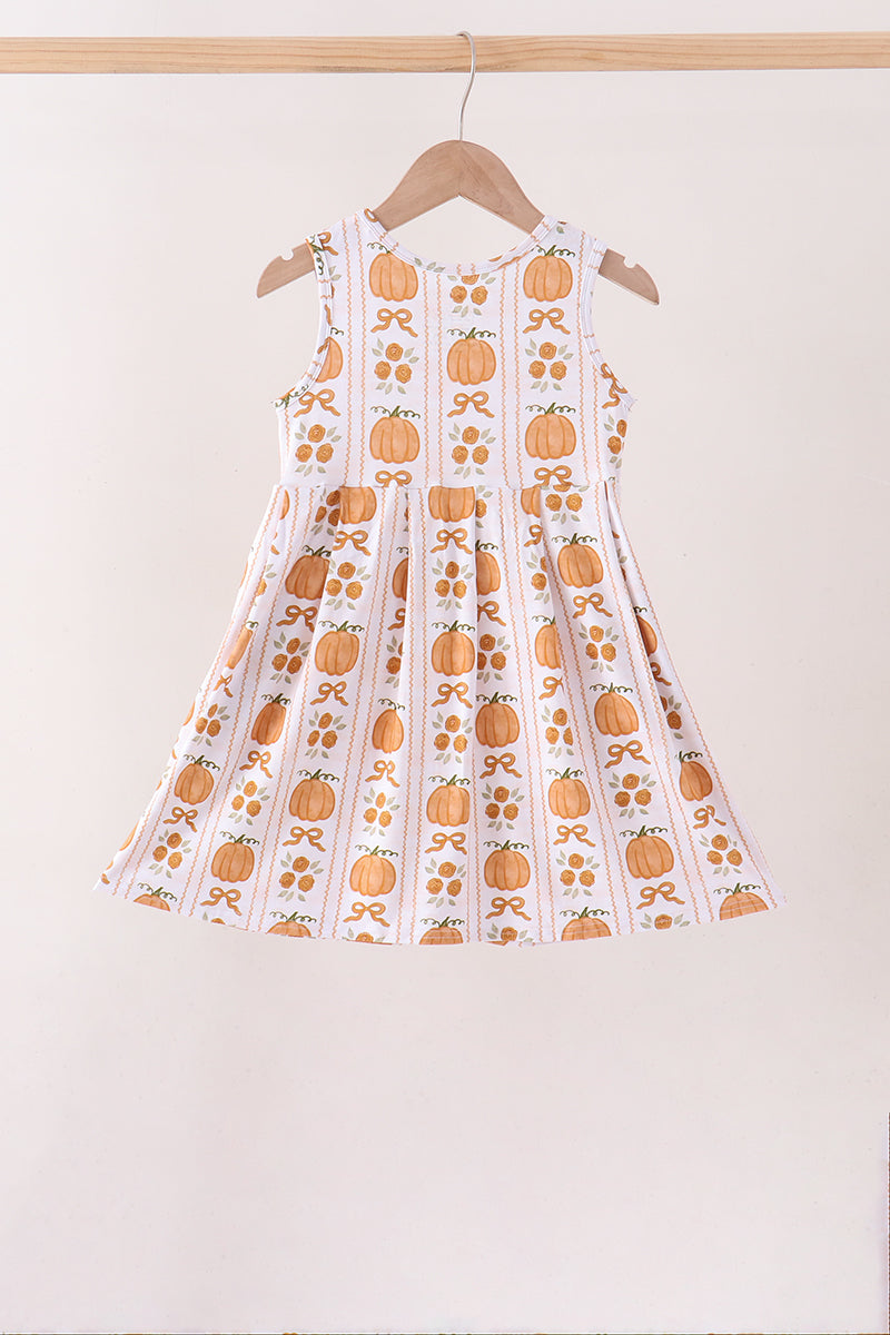 Pumpkin Bow Bamboo Dress