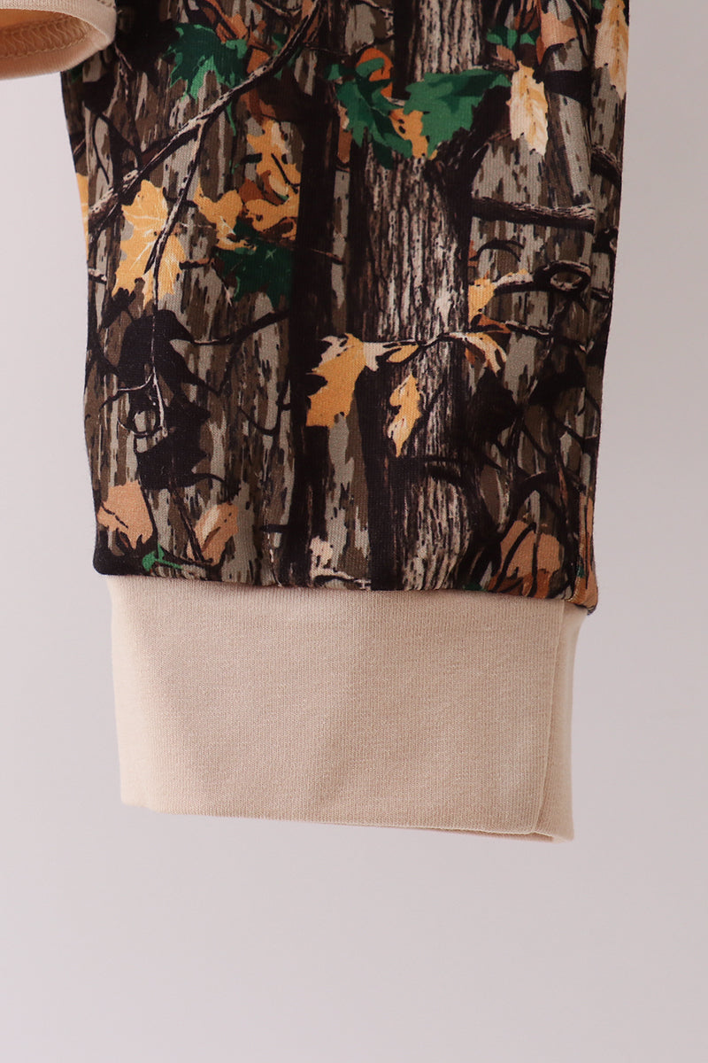 Gray Deer Applique Pants Set