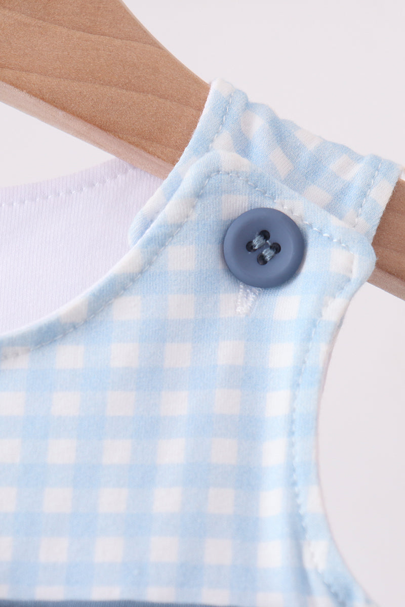 Blue Pumpkin Smocked Gingham Jon Jon