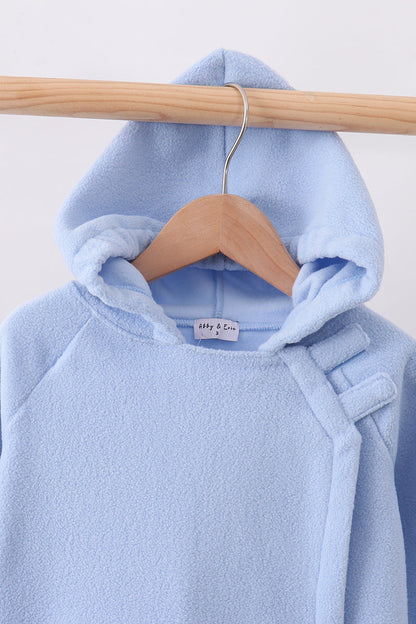 Blue Fleece Bow Coat