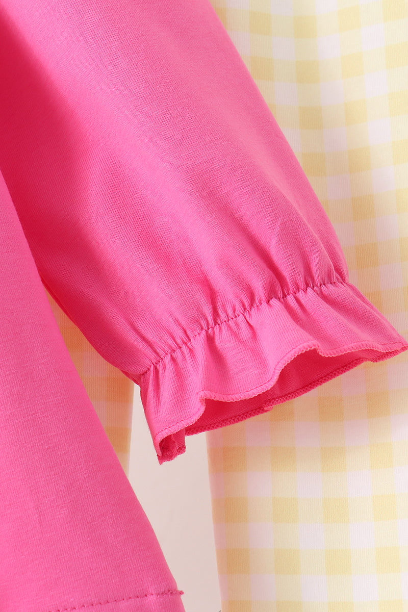 Pink shine for jesus embroidery pocket pants set