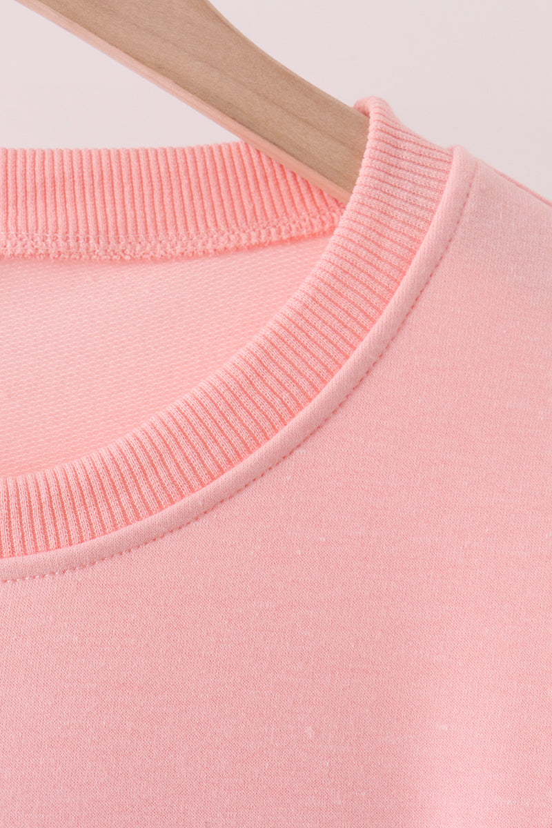 Pink Holly Jolly French Knot Mom&me Top