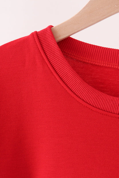 Red Merry French Knot Mom&me Top