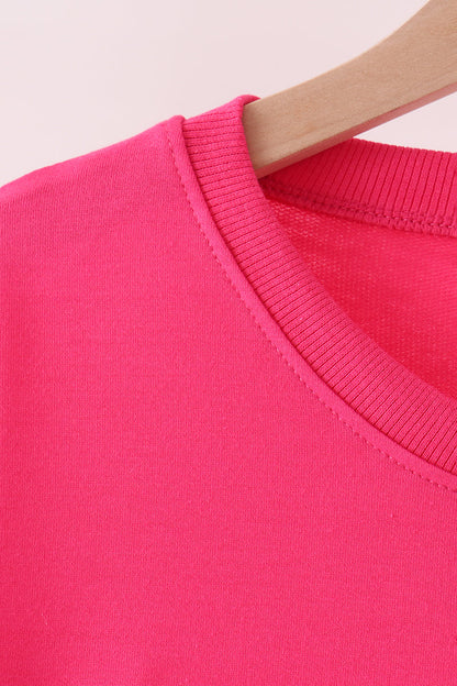 Hot Pink Christmas Tree Sequin Mom&me Top