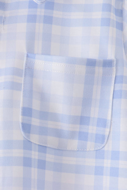 Blue Plaid Button Down Shirt