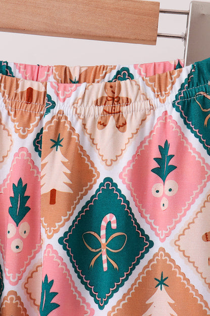 Green Gingerbread Bamboo Mom&me Pajama Set
