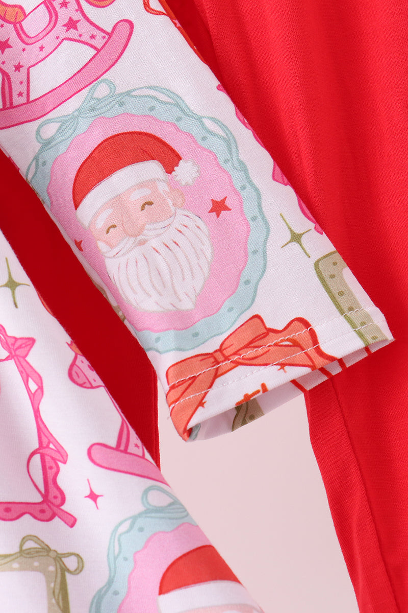 Red Santa Carousel Pajama Set
