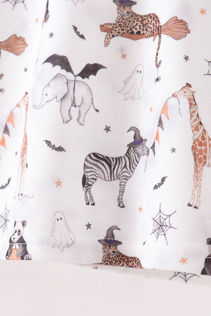 Brown zoo animal pocket top