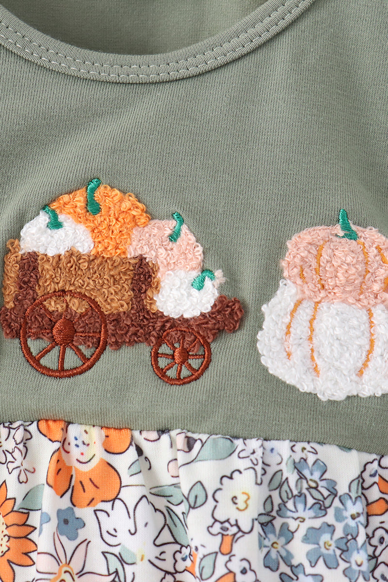 Green pumpkin french knot bubble