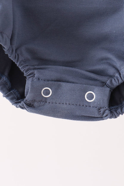 Navy goose applique bubble