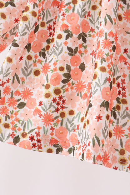 Green floral ruffle bloomer set