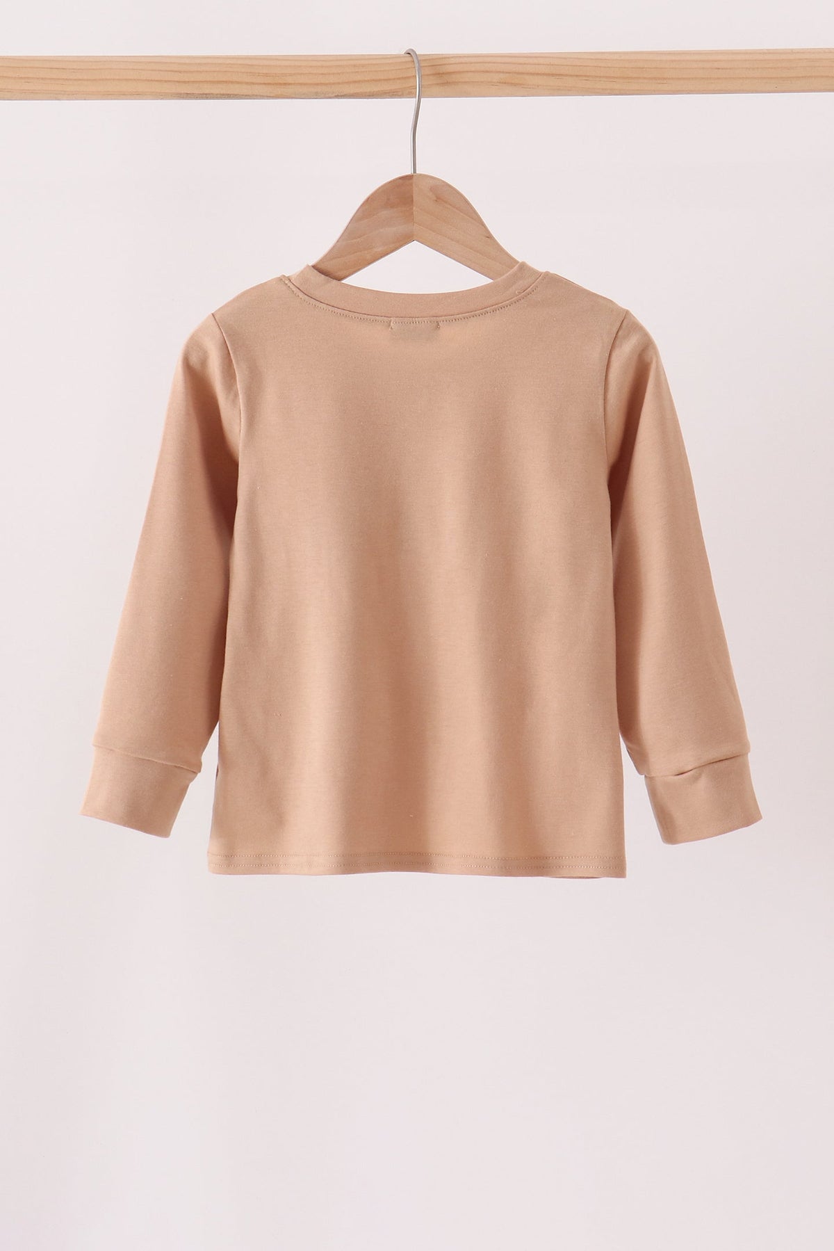 Brown deer embroidery top