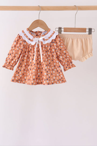 Fall floral print bloomer set