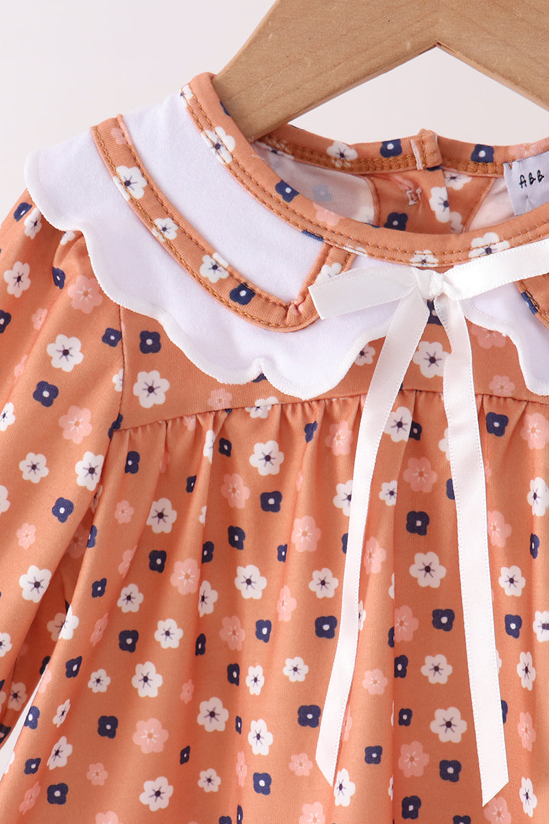 Fall floral print bloomer set