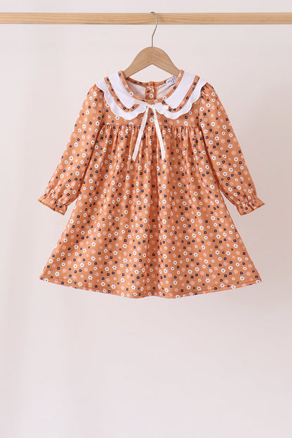 Fall floral print dress