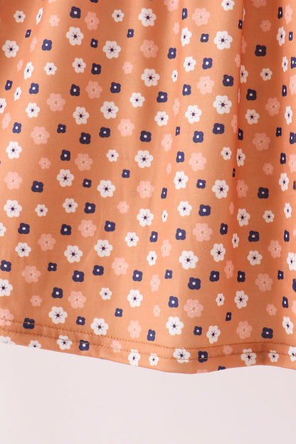 Fall floral print dress